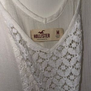 White Hollister Lace Tank Top